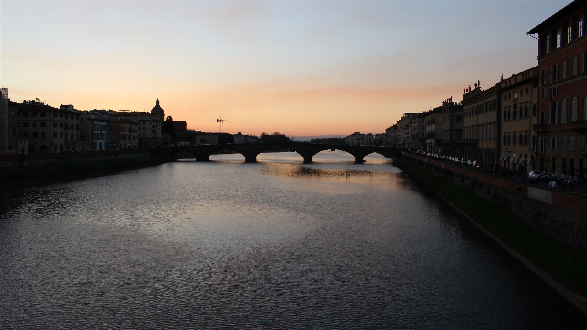 Arno River, Florence at sunset